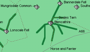Blencathra sketch map