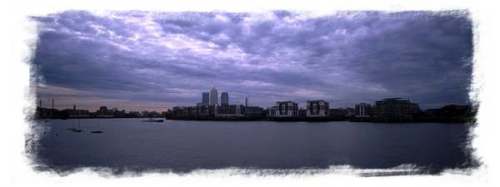 Dawn over the Pool of London (from Wapping Wall)