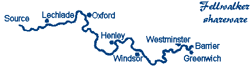 Route of the Thames path